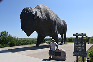 World's largest Buffalo Statue at the National Buffalo Museum in North Dakota