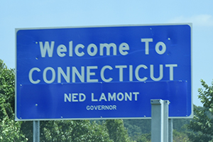Welcome to Connecticut state sign