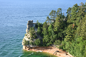Miner's Castle Rock formation at Pictured Rocks National Lakeshore