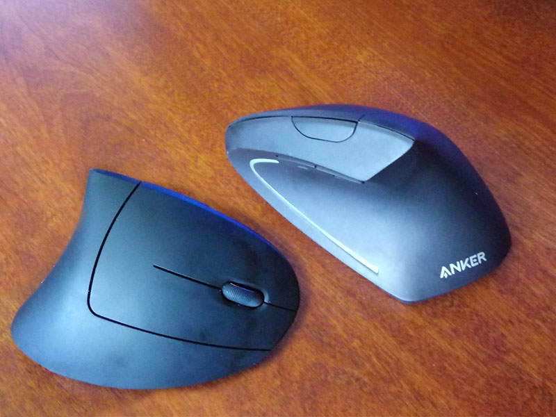 Composite image of two views of my wireless mouse.